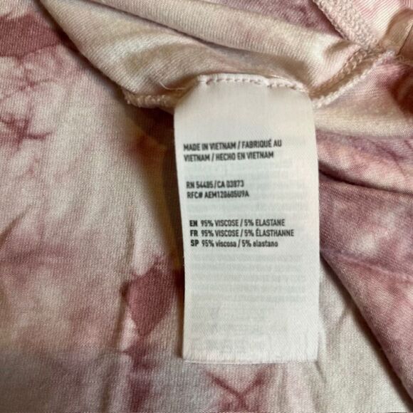 American Eagle Outfitters Strappy Tank Dress Pink White Marble S - Picture 6 of 10